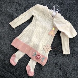 Sweater Dress and Tights Outfit